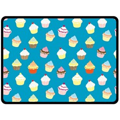 Cupcakes Pattern Fleece Blanket (large)  by Valentinaart