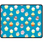 Cupcakes pattern Fleece Blanket (Medium)  60 x50  Blanket Front