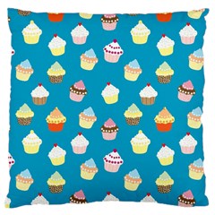 Cupcakes Pattern Large Cushion Case (one Side) by Valentinaart