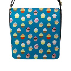 Cupcakes Pattern Flap Messenger Bag (l)  by Valentinaart