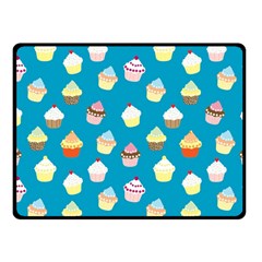 Cupcakes Pattern Double Sided Fleece Blanket (small)  by Valentinaart