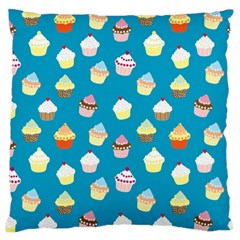 Cupcakes Pattern Large Flano Cushion Case (one Side) by Valentinaart