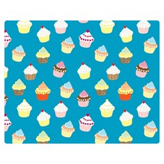 Cupcakes Pattern Double Sided Flano Blanket (medium)  by Valentinaart