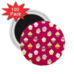 Cupcakes Pattern 2 25  Magnets (100 Pack)  by Valentinaart