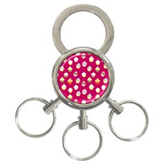 Cupcakes Pattern 3-ring Key Chains by Valentinaart