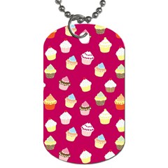 Cupcakes Pattern Dog Tag (one Side) by Valentinaart