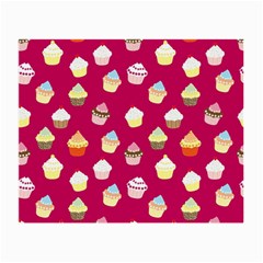 Cupcakes Pattern Small Glasses Cloth (2-side) by Valentinaart