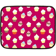 Cupcakes Pattern Double Sided Fleece Blanket (mini)  by Valentinaart