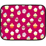 Cupcakes pattern Double Sided Fleece Blanket (Mini)  35 x27  Blanket Front