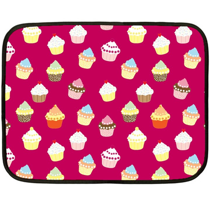 Cupcakes pattern Double Sided Fleece Blanket (Mini) 