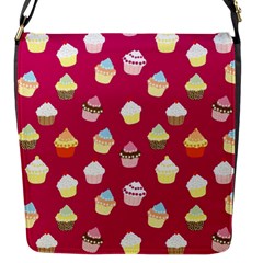 Cupcakes Pattern Flap Messenger Bag (s)