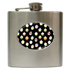 Cupcakes Pattern Hip Flask (6 Oz) by Valentinaart