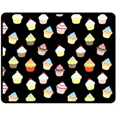 Cupcakes Pattern Fleece Blanket (medium)  by Valentinaart