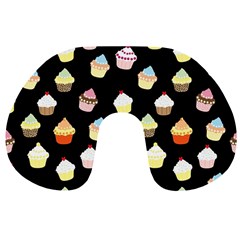 Cupcakes Pattern Travel Neck Pillows by Valentinaart