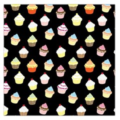 Cupcakes Pattern Large Satin Scarf (square) by Valentinaart