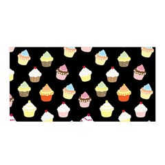 Cupcakes Pattern Satin Wrap by Valentinaart