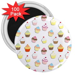 Cupcakes Pattern 3  Magnets (100 Pack) by Valentinaart