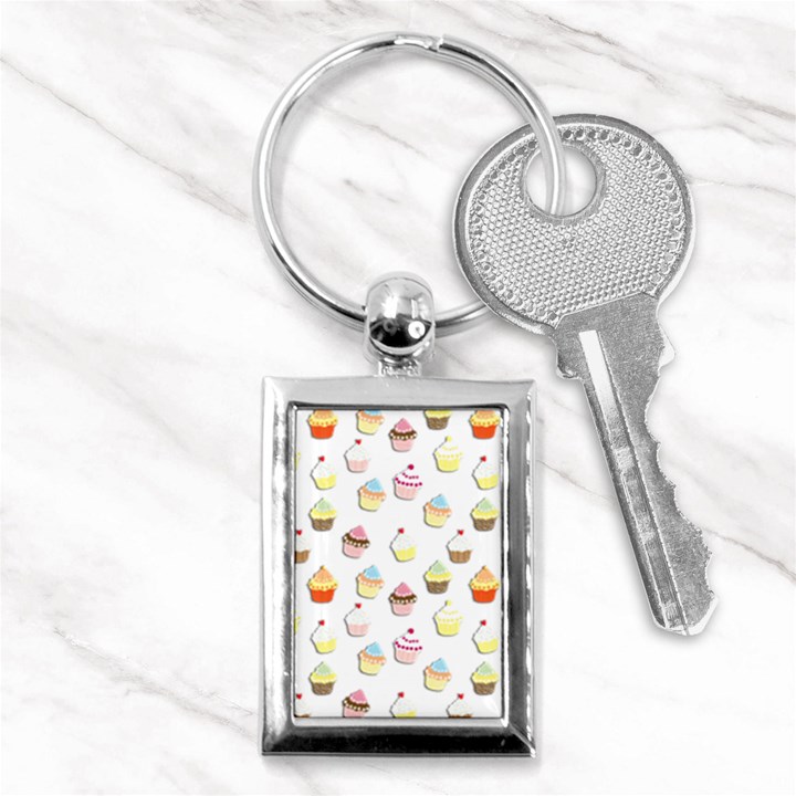 Cupcakes pattern Key Chains (Rectangle) 