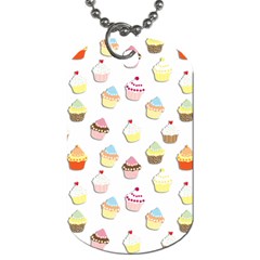 Cupcakes Pattern Dog Tag (one Side) by Valentinaart