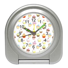 Cupcakes Pattern Travel Alarm Clocks by Valentinaart