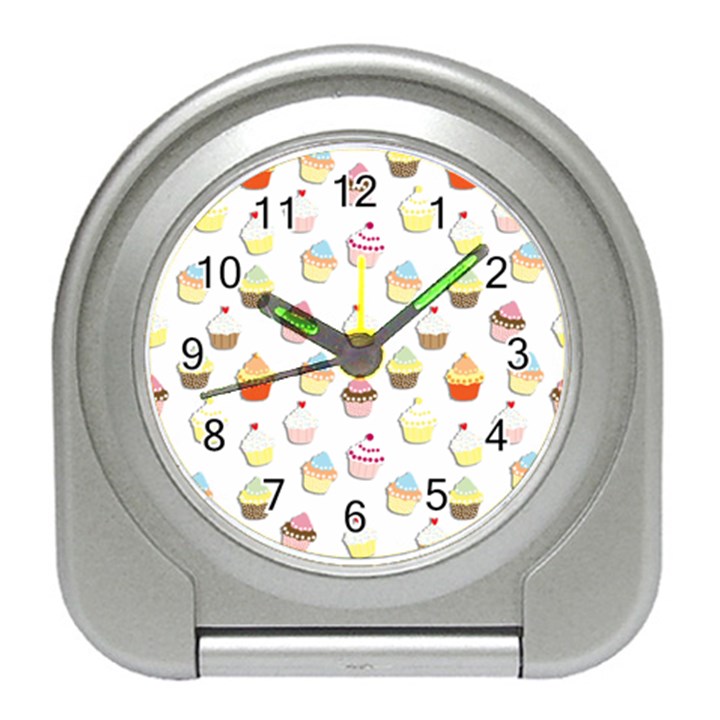 Cupcakes pattern Travel Alarm Clocks