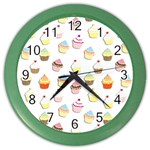 Cupcakes pattern Color Wall Clocks Front