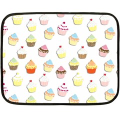 Cupcakes Pattern Fleece Blanket (mini) by Valentinaart