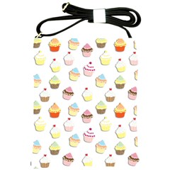 Cupcakes Pattern Shoulder Sling Bags by Valentinaart