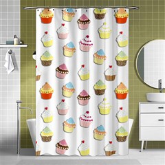 Cupcakes Pattern Shower Curtain 48  X 72  (small)  by Valentinaart