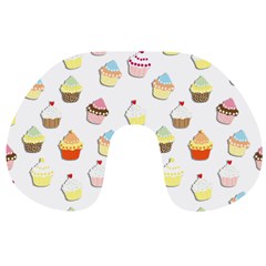 Cupcakes Pattern Travel Neck Pillows by Valentinaart