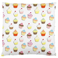 Cupcakes Pattern Standard Flano Cushion Case (two Sides) by Valentinaart