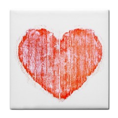 Pop Art Style Grunge Graphic Heart Tile Coasters by dflcprints