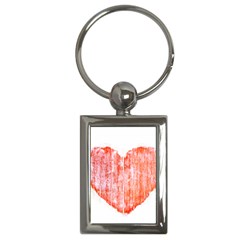 Pop Art Style Grunge Graphic Heart Key Chains (rectangle)  by dflcprints