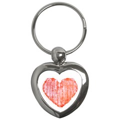 Pop Art Style Grunge Graphic Heart Key Chains (heart)  by dflcprints