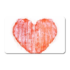 Pop Art Style Grunge Graphic Heart Magnet (rectangular) by dflcprints