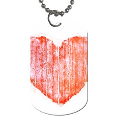 Pop Art Style Grunge Graphic Heart Dog Tag (two Sides) by dflcprints