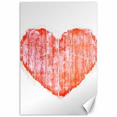 Pop Art Style Grunge Graphic Heart Canvas 12  X 18   by dflcprints