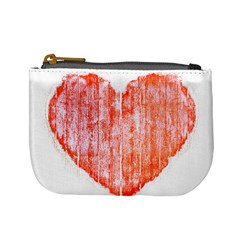 Pop Art Style Grunge Graphic Heart Mini Coin Purses by dflcprints