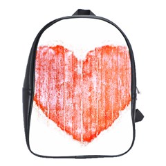 Pop Art Style Grunge Graphic Heart School Bags(large)  by dflcprints