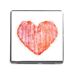 Pop Art Style Grunge Graphic Heart Memory Card Reader (square) by dflcprints