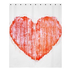 Pop Art Style Grunge Graphic Heart Shower Curtain 60  X 72  (medium)  by dflcprints