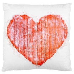 Pop Art Style Grunge Graphic Heart Large Cushion Case (two Sides) by dflcprints