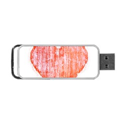 Pop Art Style Grunge Graphic Heart Portable Usb Flash (one Side) by dflcprints