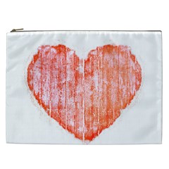 Pop Art Style Grunge Graphic Heart Cosmetic Bag (xxl)  by dflcprints