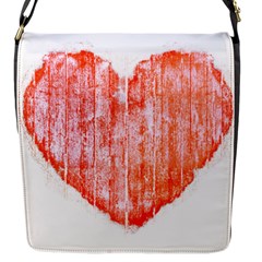 Pop Art Style Grunge Graphic Heart Flap Messenger Bag (s) by dflcprints