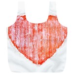 Pop Art Style Grunge Graphic Heart Full Print Recycle Bags (L)  Front