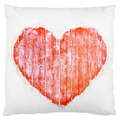 Pop Art Style Grunge Graphic Heart Large Flano Cushion Case (two Sides) by dflcprints