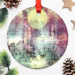 Frosty Pale Moon Ornament (round) by digitaldivadesigns