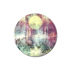 Frosty Pale Moon Magnet 3  (round) by digitaldivadesigns