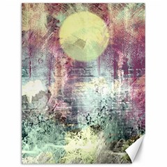 Frosty Pale Moon Canvas 12  X 16   by digitaldivadesigns